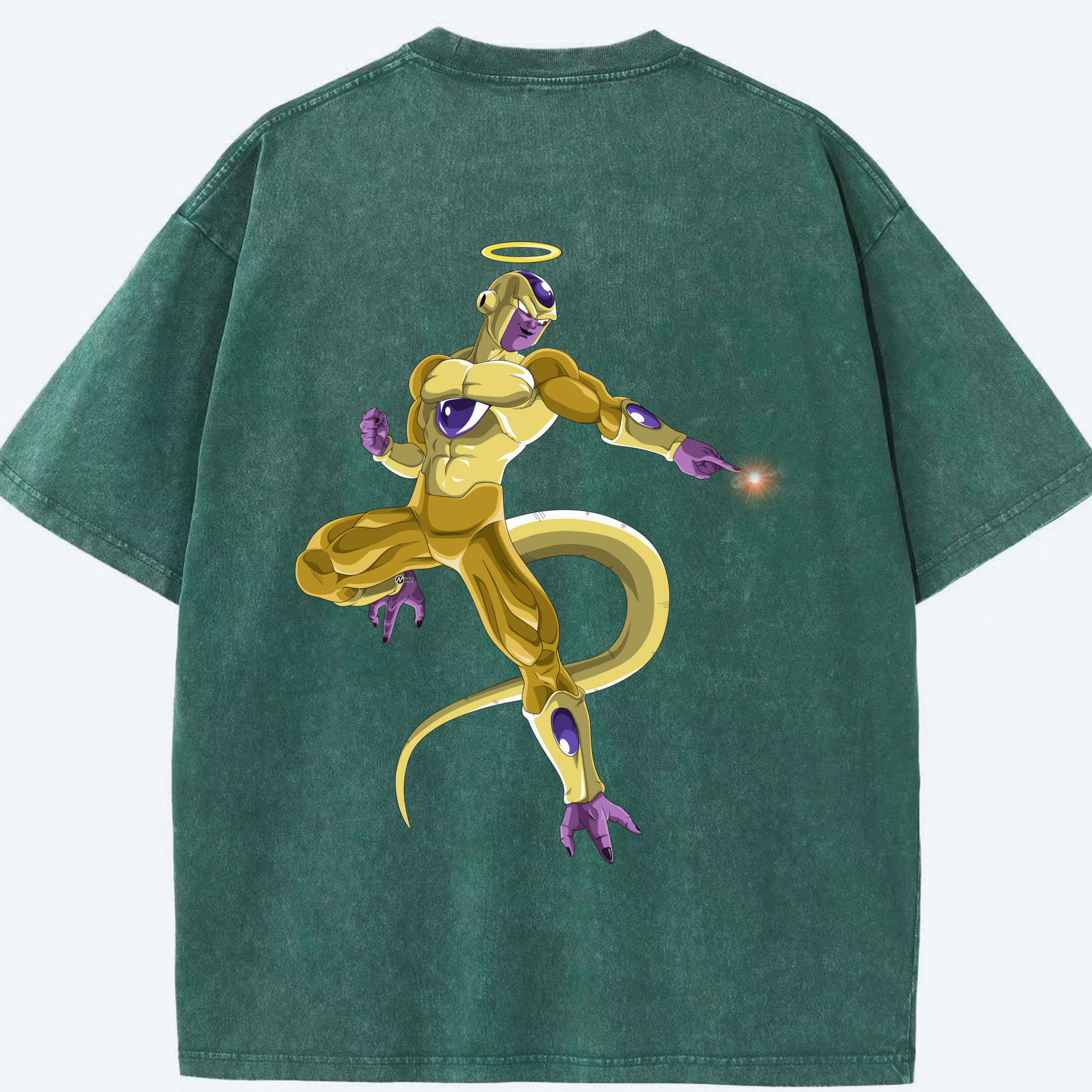 （画像用） ドラゴンボール フリーザ DRAGON BALL Frieza 綿100% ヴィンテージ風 半袖Tシャツ（背面プリント）